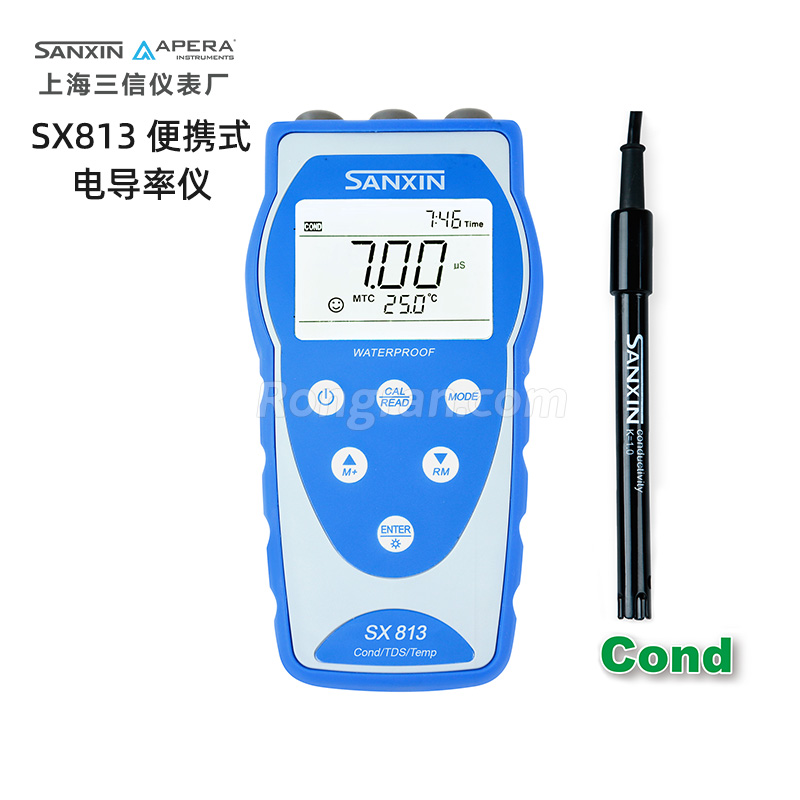 上海三信SX813電導(dǎo)率儀(電導(dǎo)率/TDS/鹽度/電阻率）