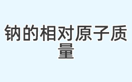 鈉的相對原子質(zhì)量